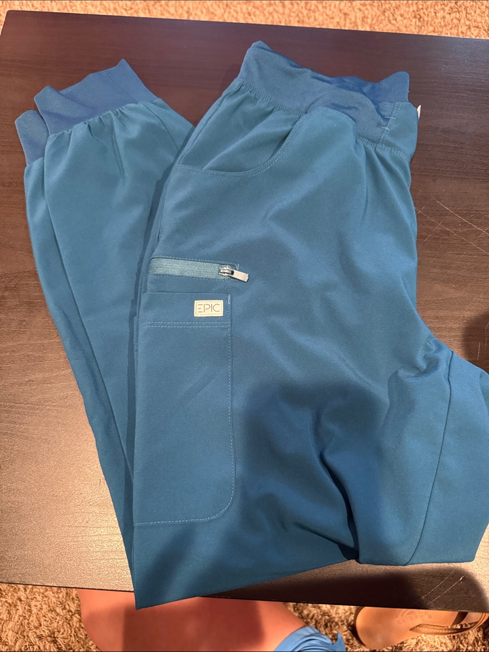 Epic Threads Teal Track Joggers with Zipper Pocket